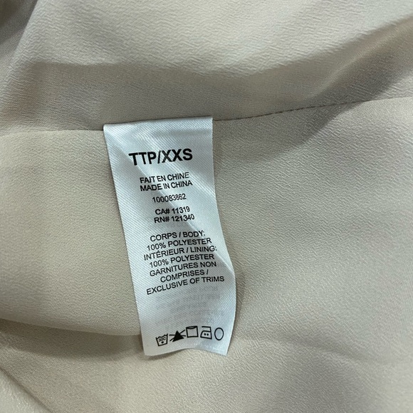 Dynamite - Satin Mini Trapeze Dress - Polished Pearl - Size XXS - Picture 6 of 7